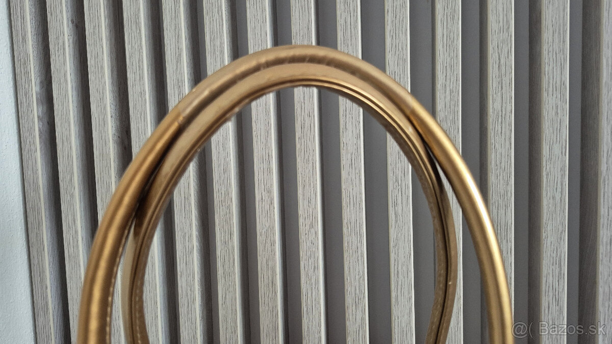 Lakovaná kabelka zlato-hnedá - 3