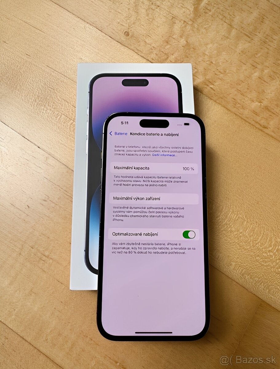 iPhone 14 Pro Purple BATERIE 100% TOP - 3