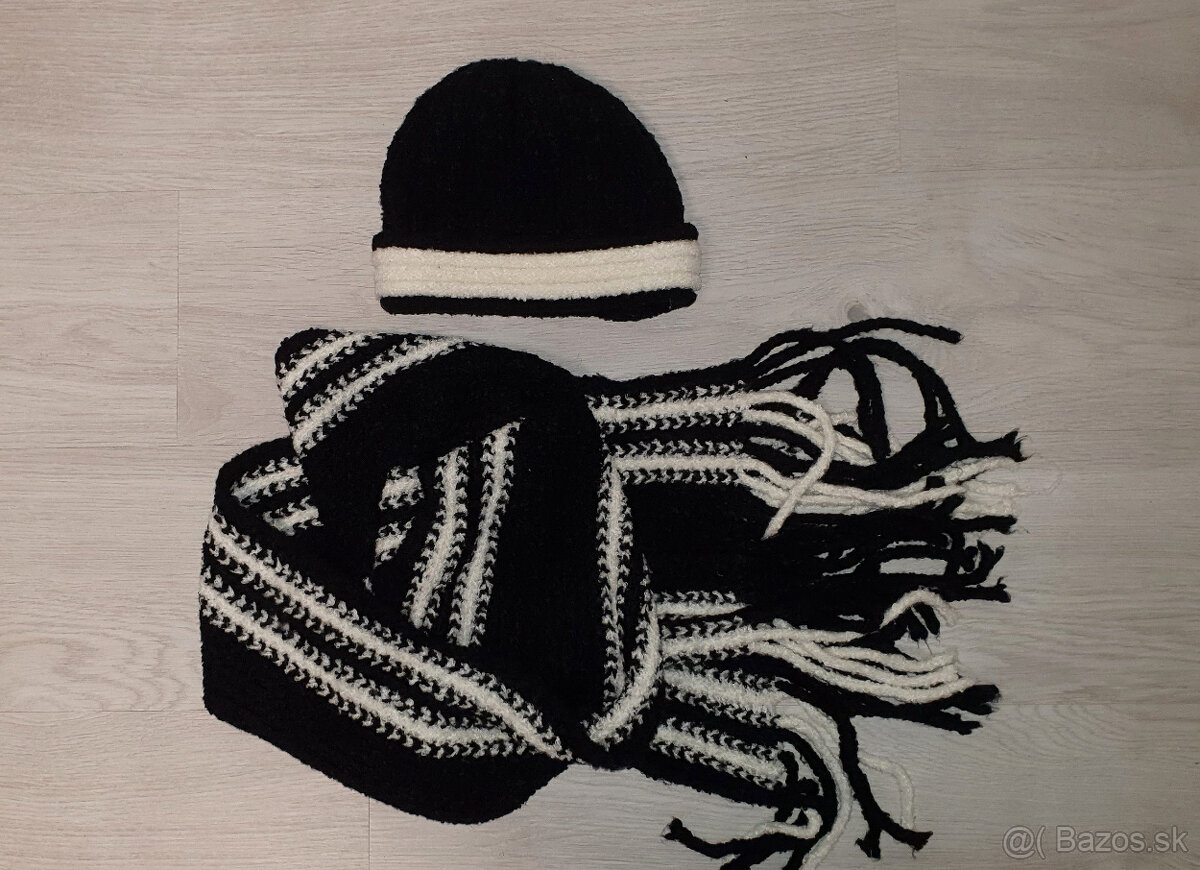 Teplá vlnená čiapka a šál - 3