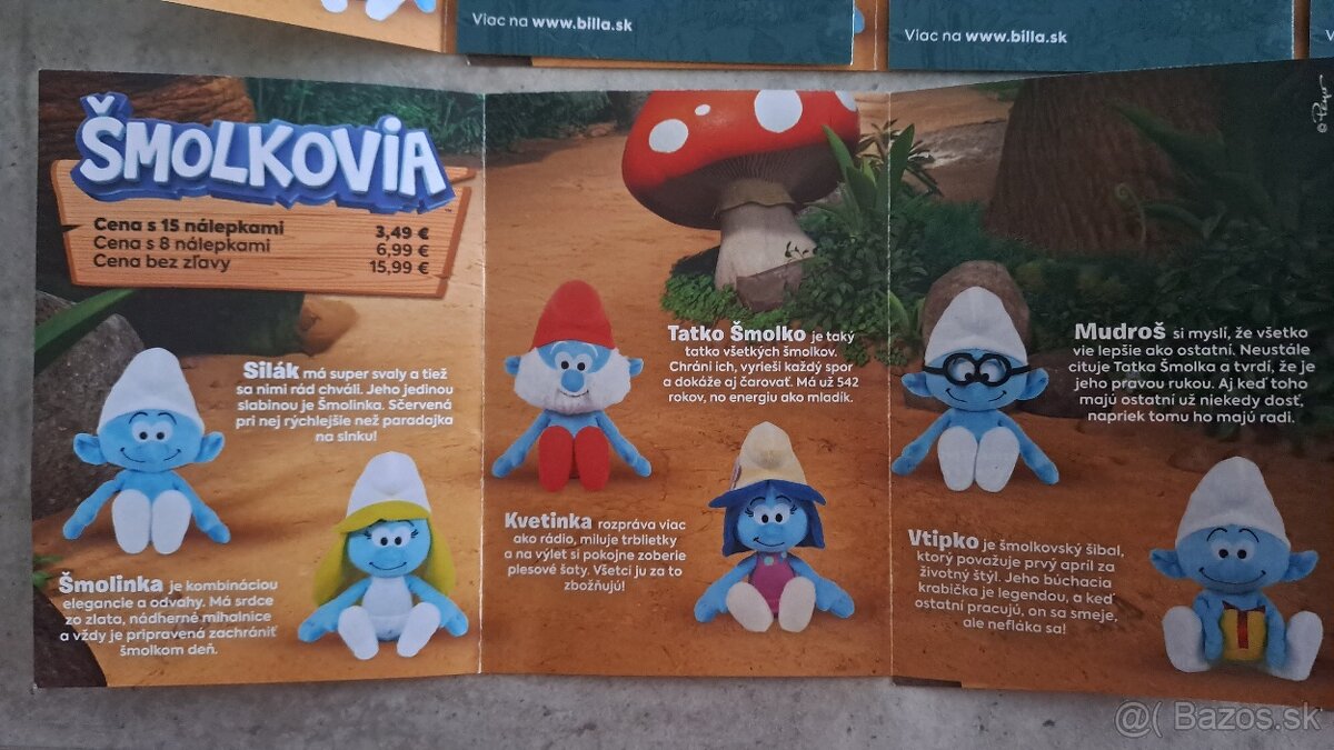 BILLA nálepky Šmolkovia - 3