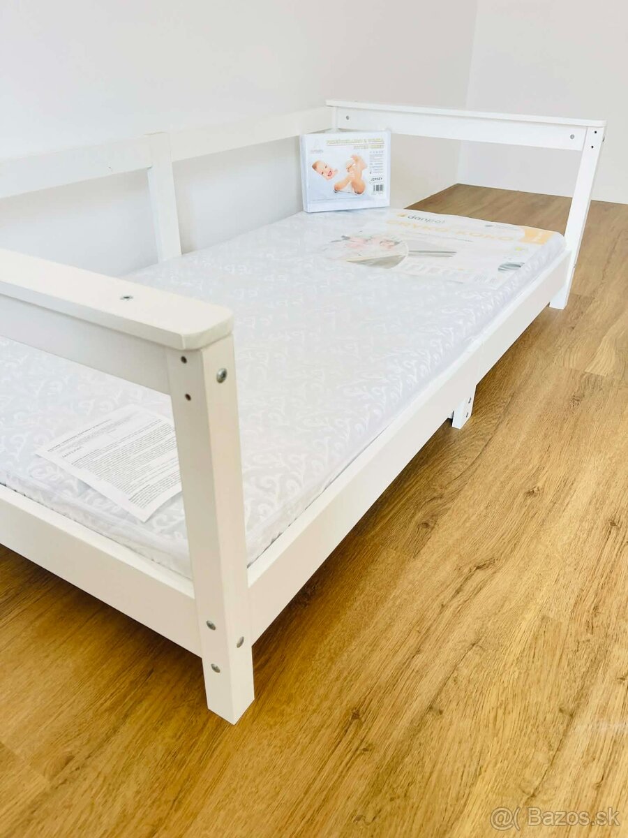 NOVÁ detská posteľ z masívu + antialergický matrac + plachta - 3