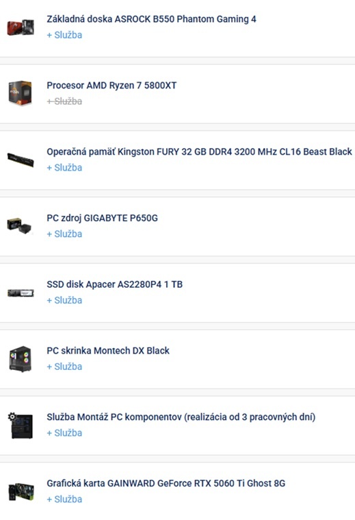 Herný PC - RTX 5060ti, RYZEN 7 5800XT, 32gb RAM - 3