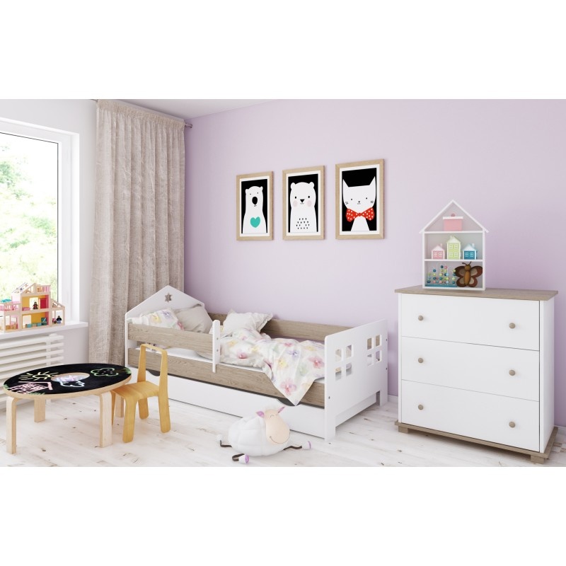 Detská posteľ domčeková + šuflík 180cm a Matrac - 3