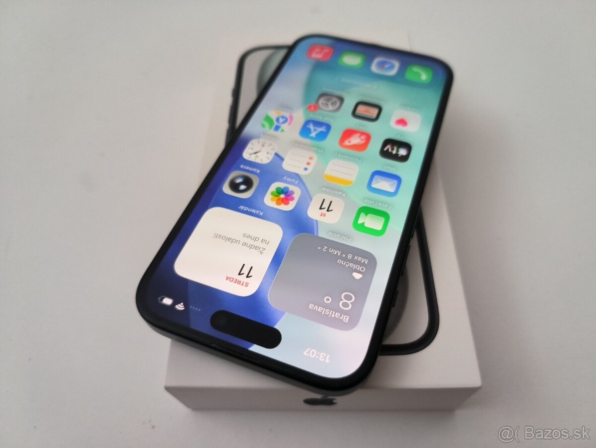apple iphone 15 128gb Midnight 100% Batéria - 3