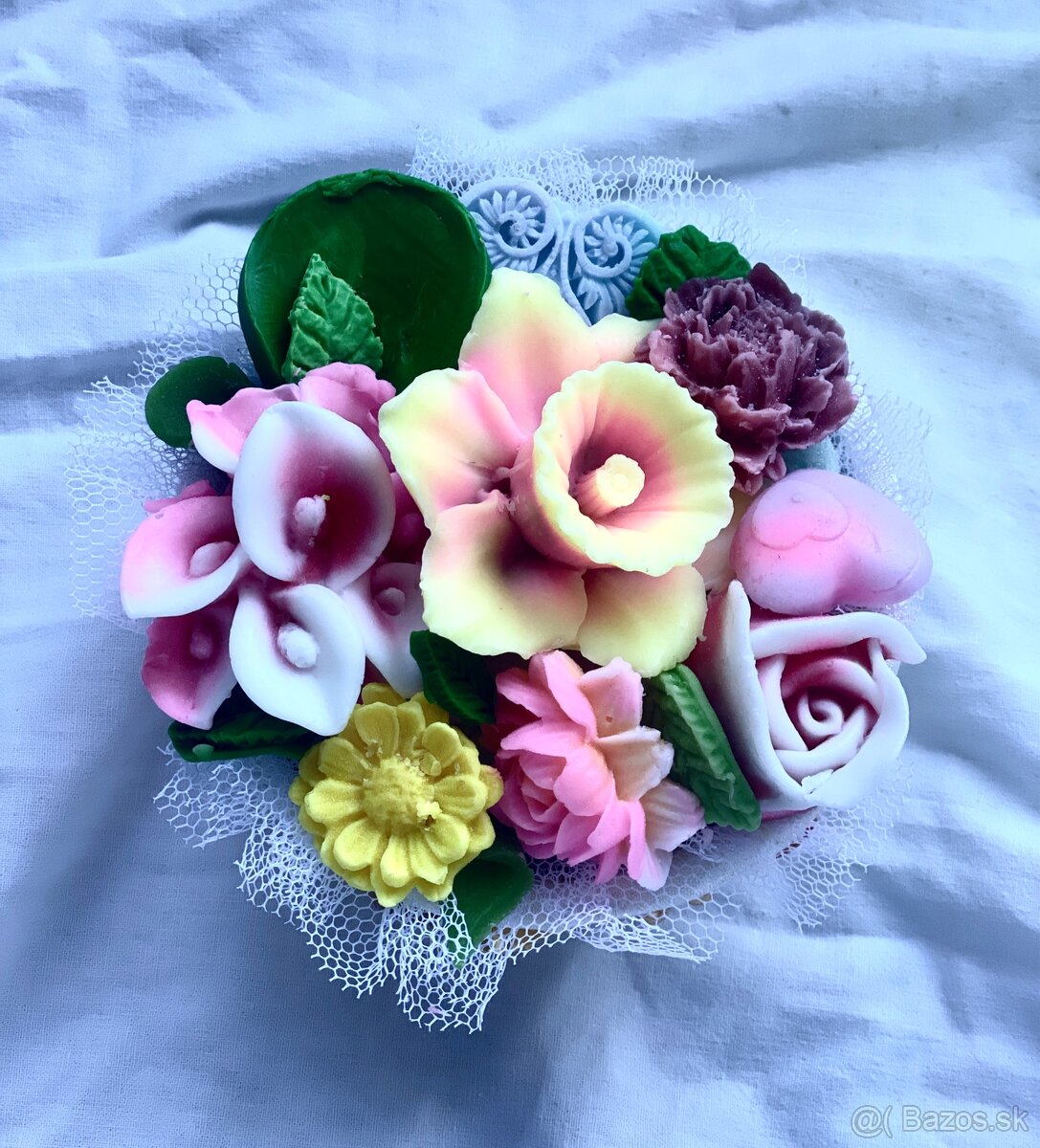 Ružová mydlová kytička - 3