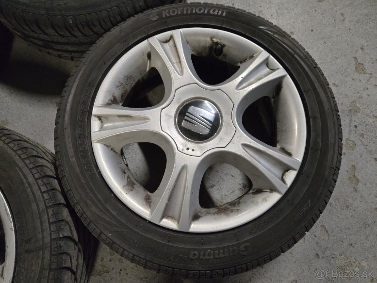 Hliníkové disky 5x100 + letné pneu 185/55r15 - 3