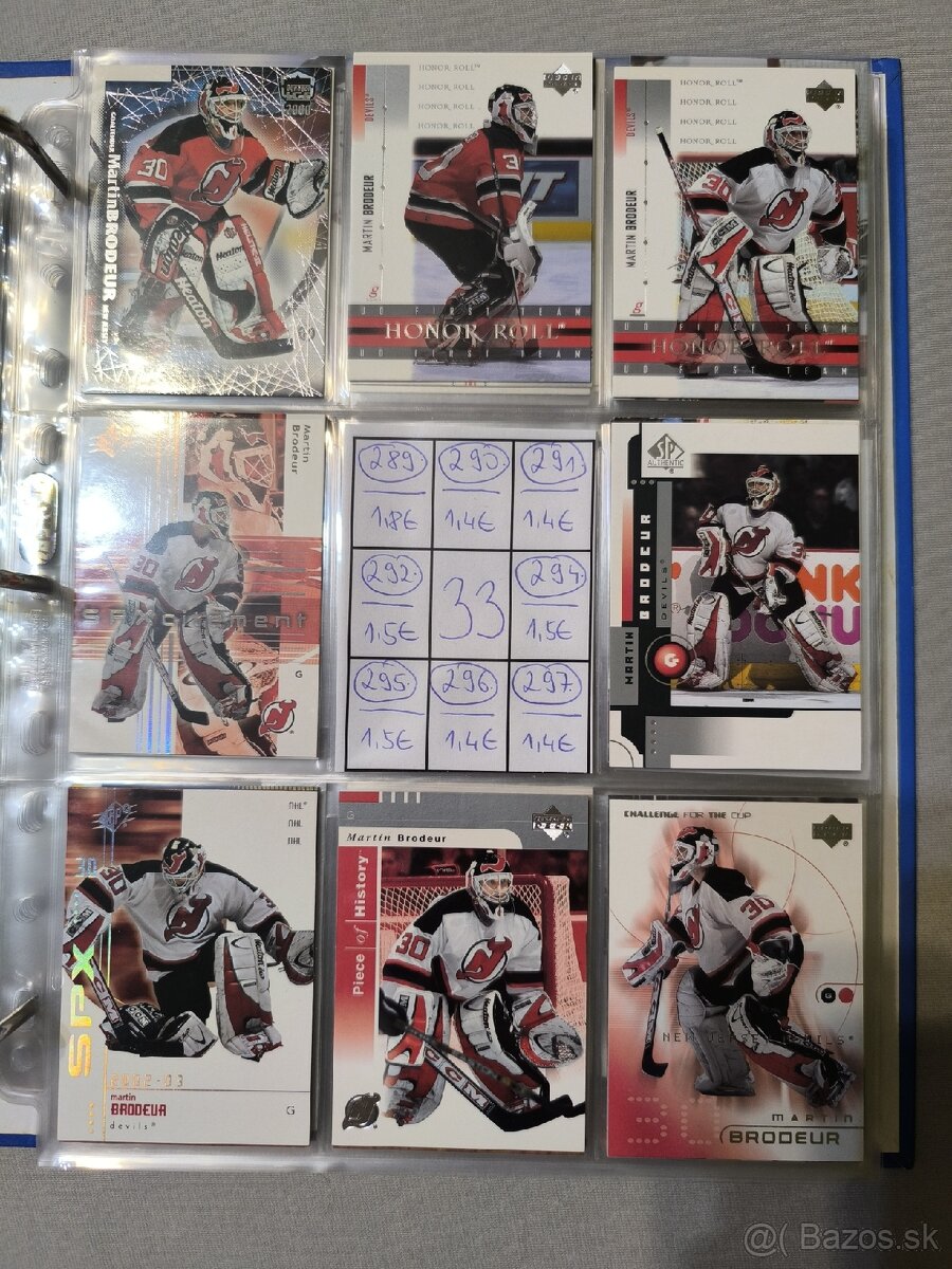 Hokejové kartičky - Martin Brodeur 2 - 3