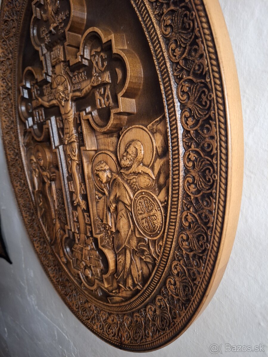Drevorezba, kríž nástenný - 3