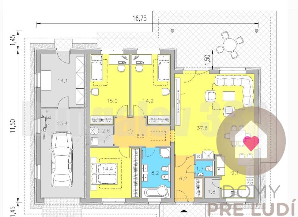 Samostatný rodinný dom s garážou na pozemku 600m2 - Vinosady - 3