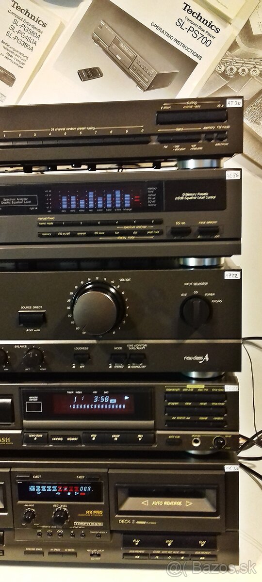 Zostava TECHNICS tuner, equalizer, zosilnovac, CD, deck= B01 - 3