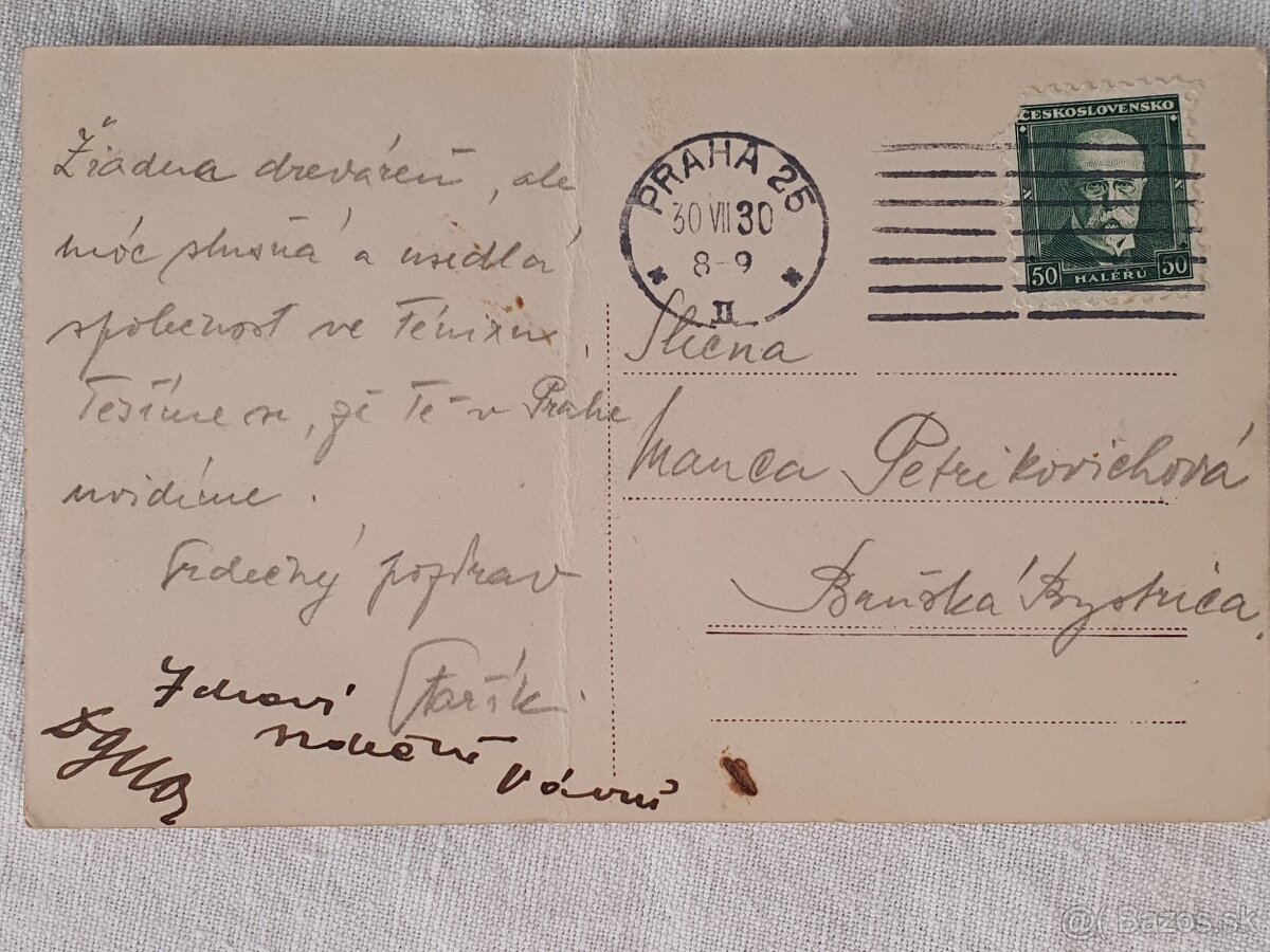 pohľadnice: PRAHA - radnice 1930 / HYDROSTAV - Krpáčovo 1975 - 3