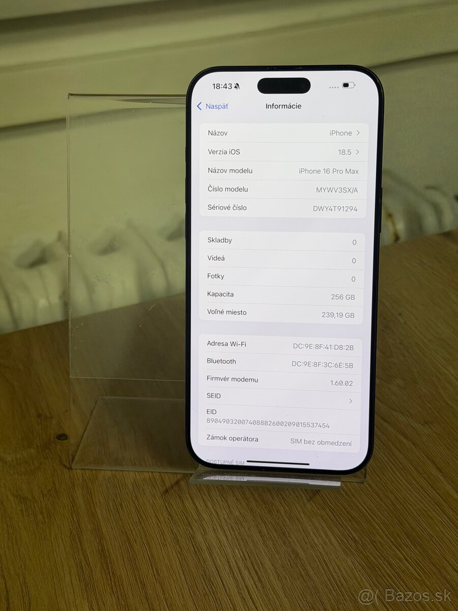 Dobrý deň Ponúkam na predaj iPhone 16 PRO MAX 256GB Black - 3