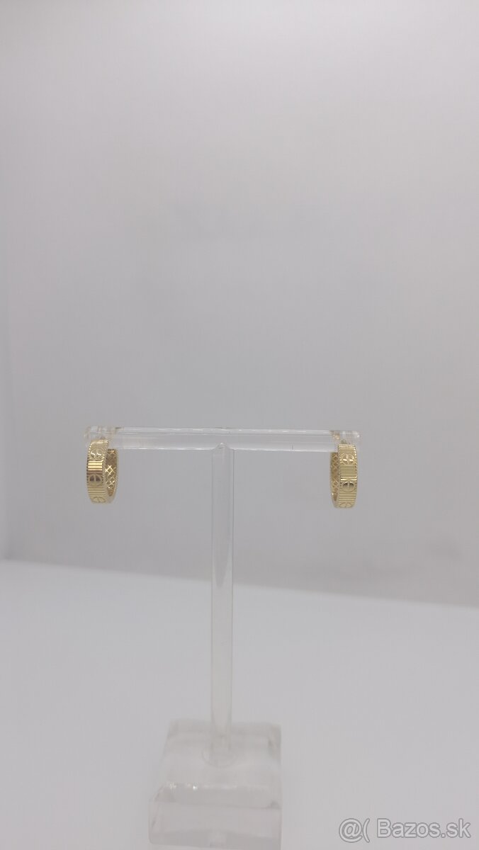Zlaté náušnice so symbolom - 3