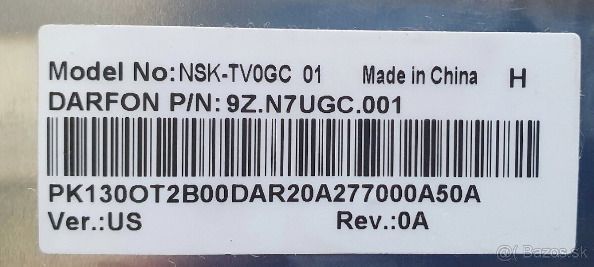 Klávesnica k notebooku Toshiba ( NSK-TV0GC 01 ) - 3