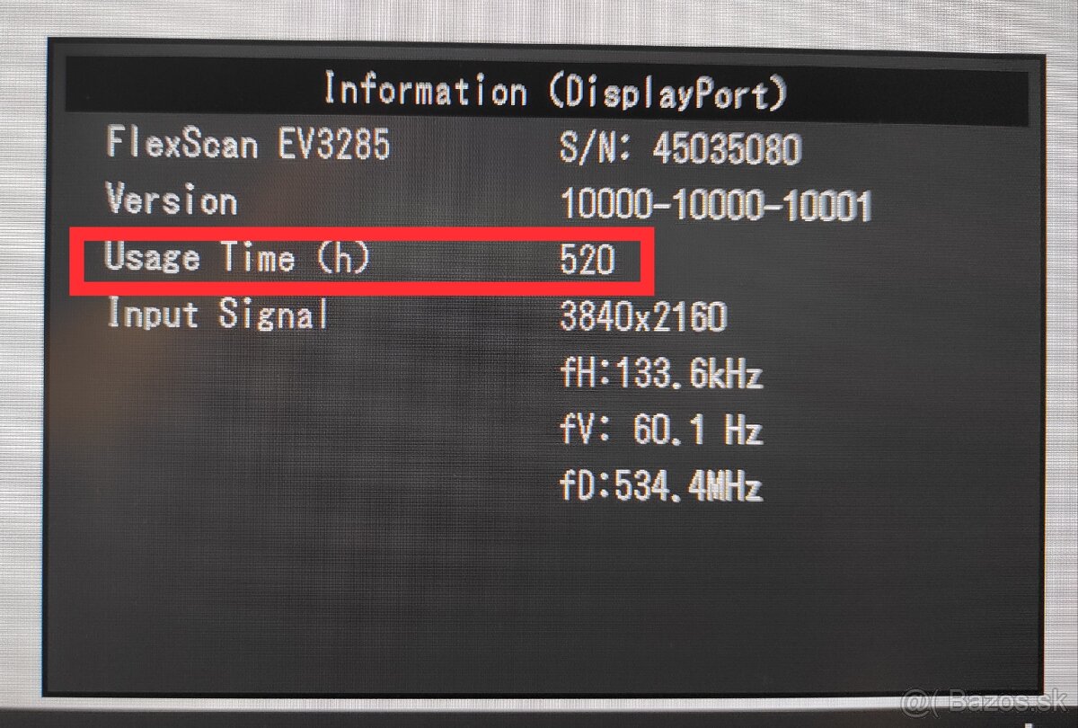 4K Monitor EIZO EV 3285 poškodený - 3