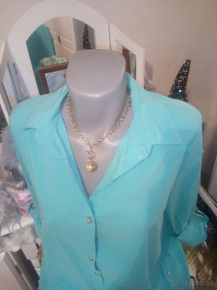 Modrá blúzka M/L - 3