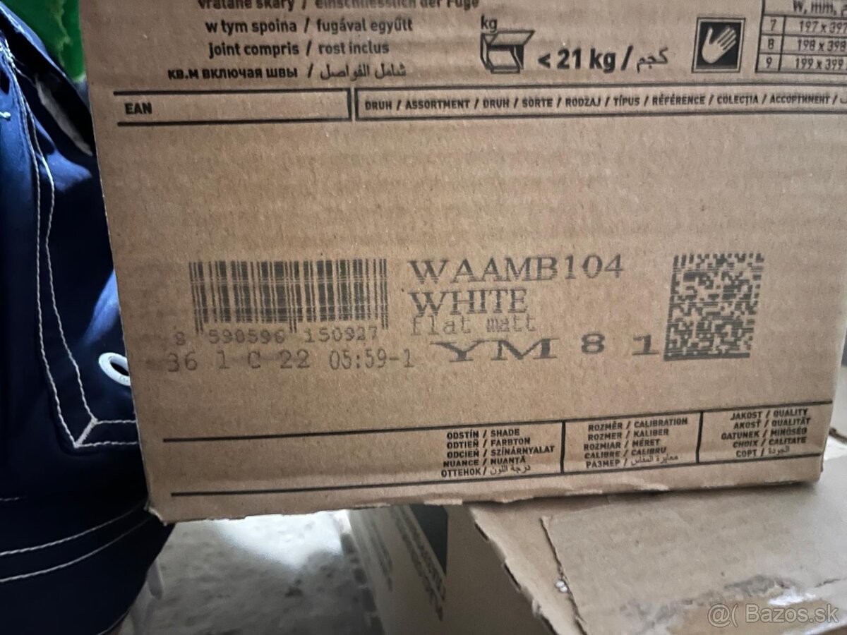 Predam biele (matne) kachlicky 20 x 40 cm - 3