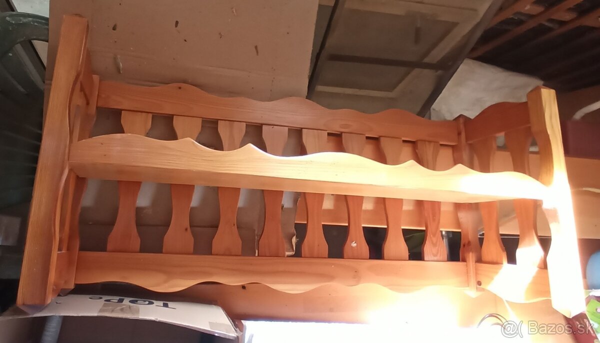 Modranská keramika - vaza krčah tanier drevená polica ... - 3