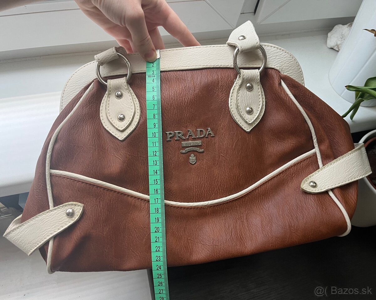 Veľká hnedobiela kabelka - 3