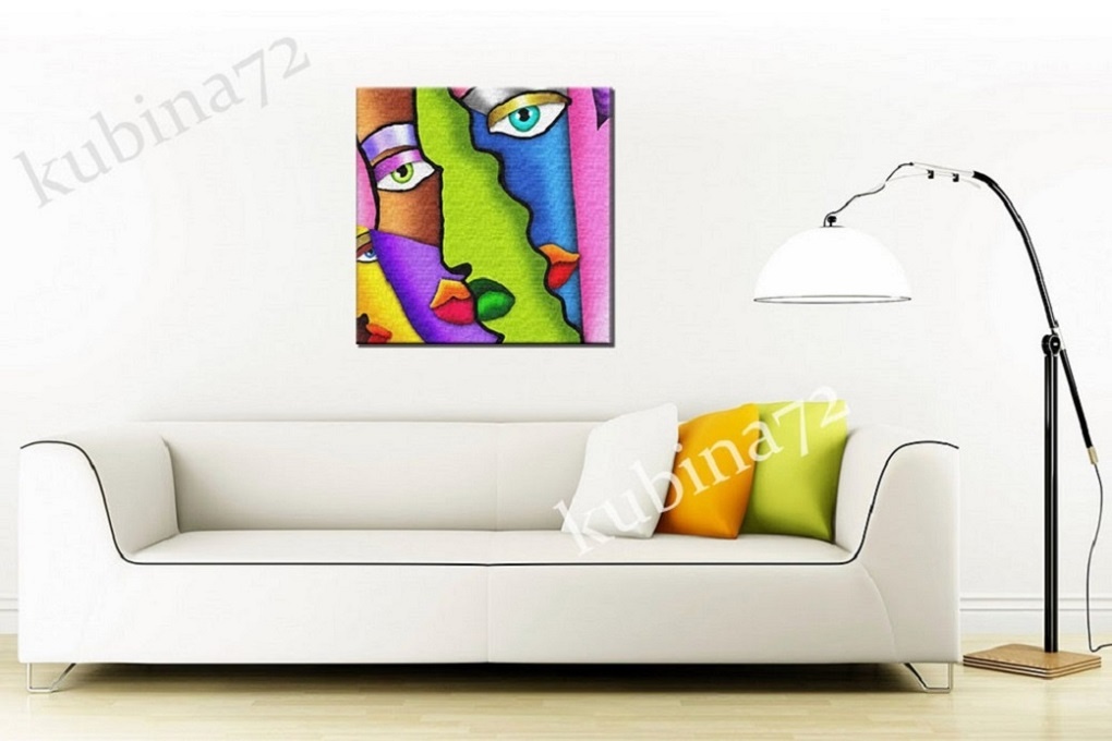 Obraz Abstrakce obličeje 50 x 50 cm - 3