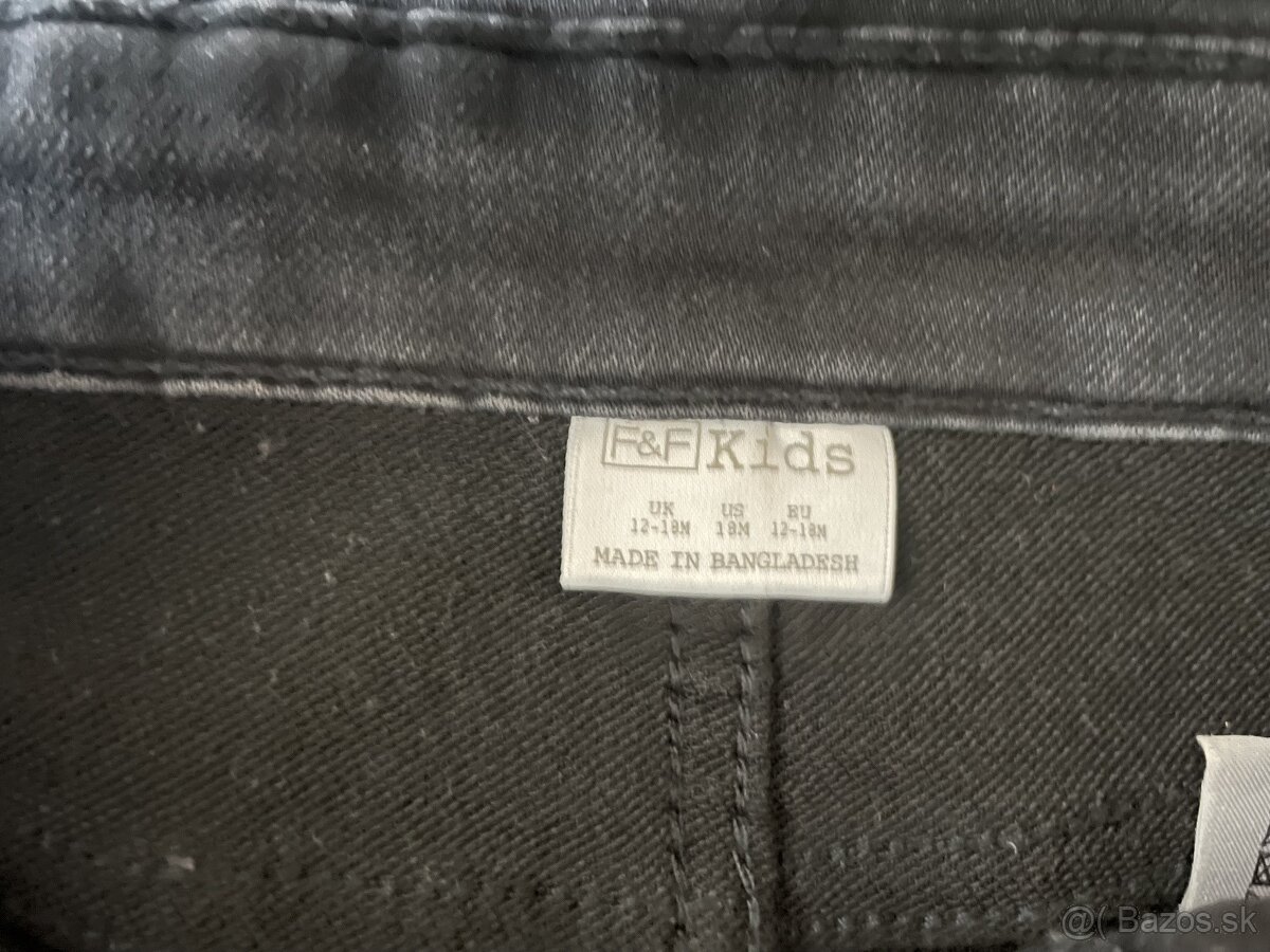 Čierne rifle na traky F&F, veľkosť 86 - 3