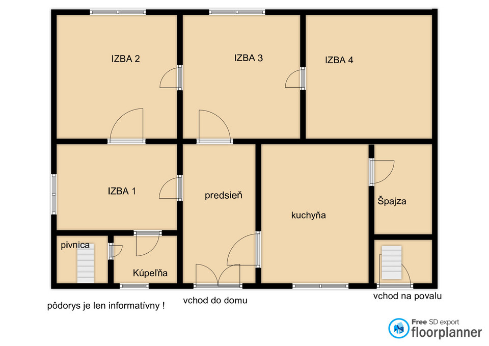 Na predaj 4 izb.dom s veľkou záhradou 3304 m2 v Rúbani pr - 3