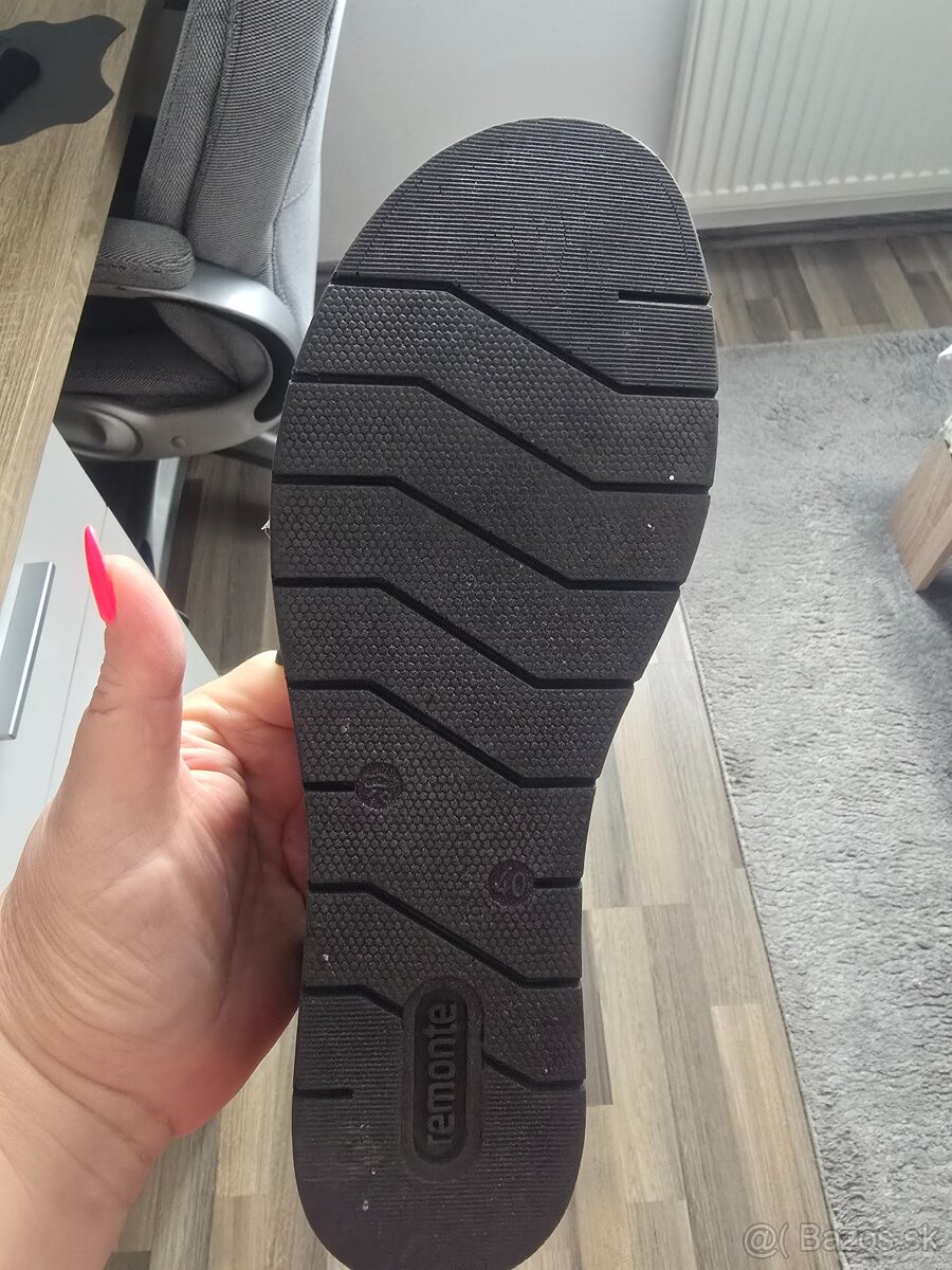 Remonte kozene cierne sandale velkost 40 - 3