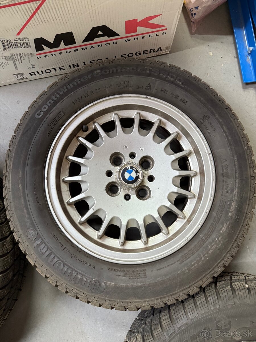 BMW E30 4x100 zimná sada 195/65 R14 - 3