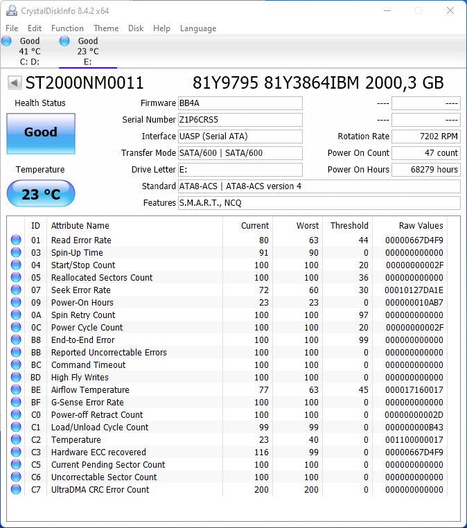 #45 - Disk 2TB Seagate SATA 7200RPM 3,5" - 3