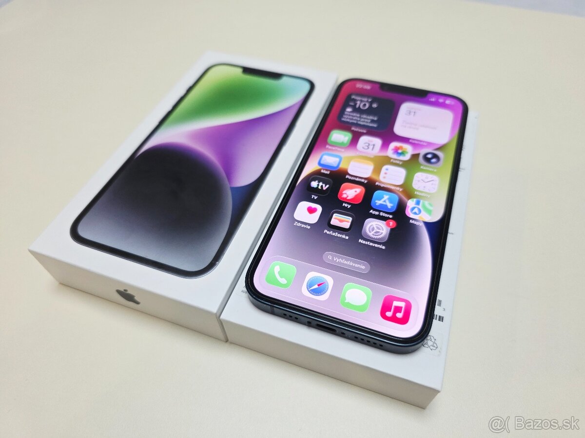 Predám Apple iPhone 14 128gb MIDNIGHT BATERKA 100% - 3