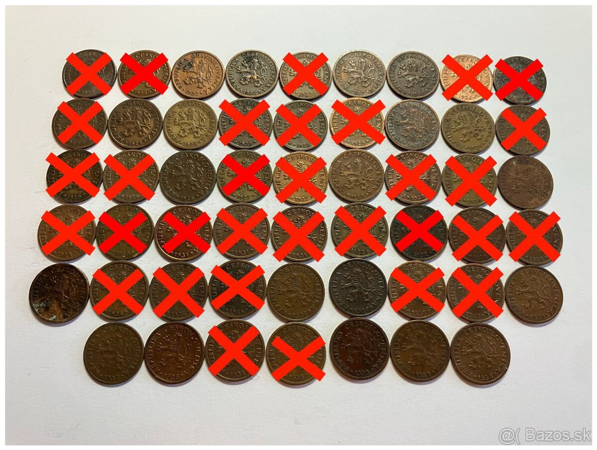 Československo 1918 - 1960 ČSR mince v obyčajnom stave - 3