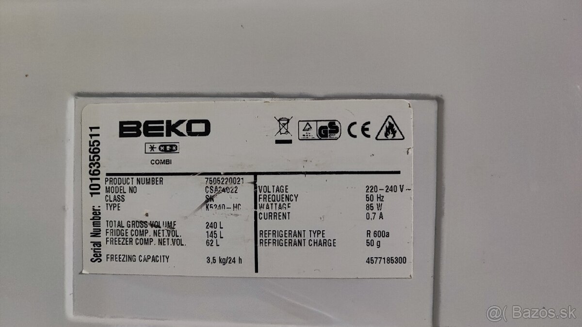 Kombinovaná chladnička Beko - 3