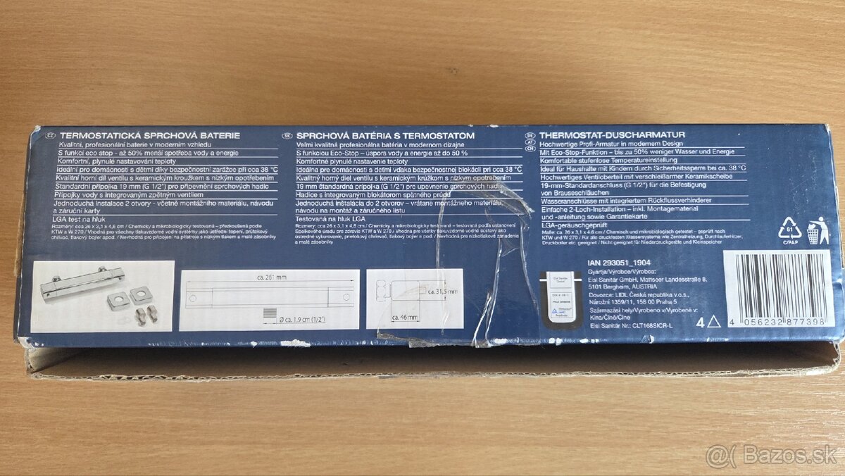 Termostatická sprchová batéria, nová - 3