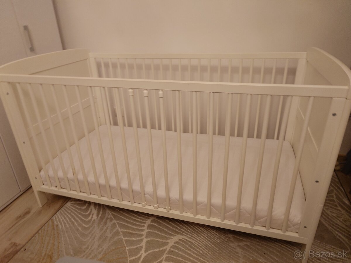 Detská postieľka s vyberateľnými tyčami + matrac - 3