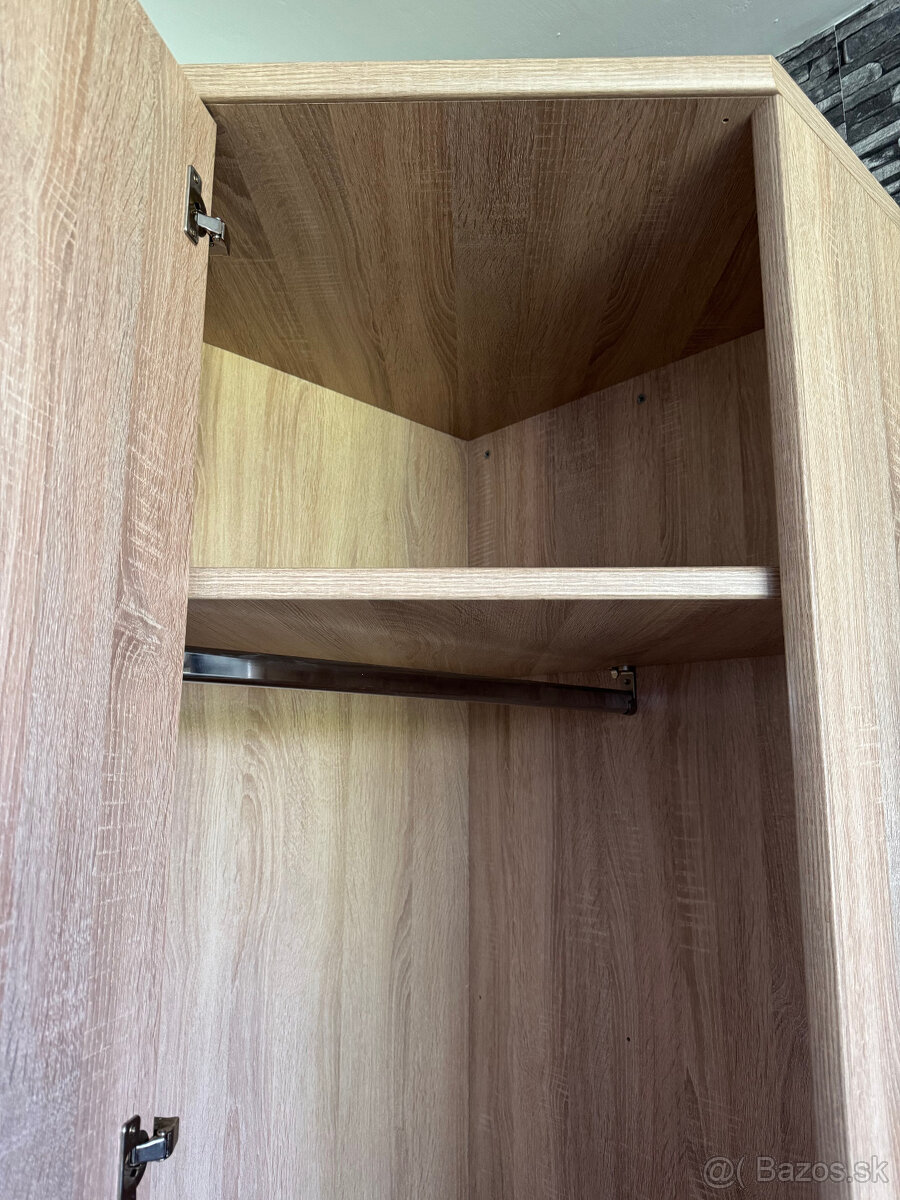 Rohová šatníková skriňa Decodom - 3