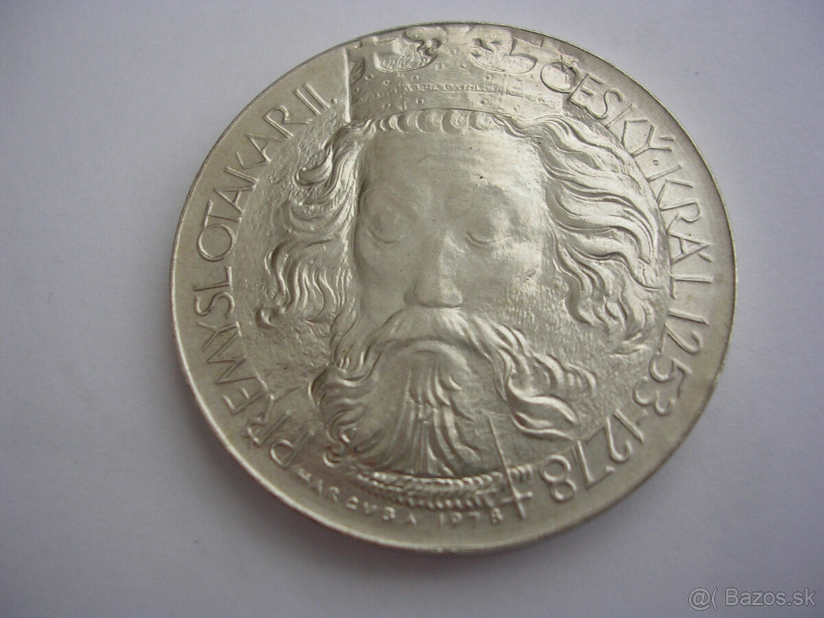AR Medaila 1978 - Přemysl Otakar II. - autor J.Harcuba - 3