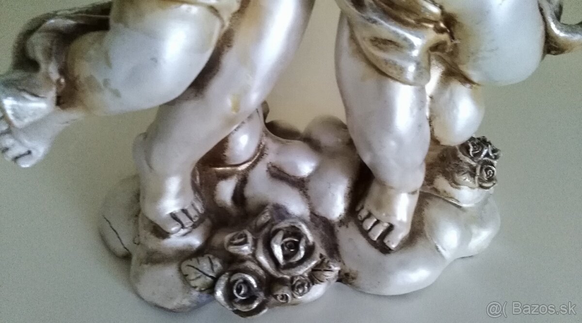 Svietnik Vintage s anjelmi - 3