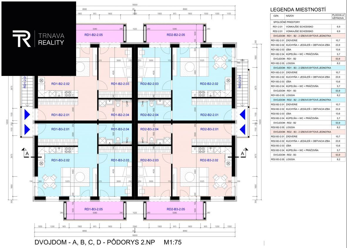 Moderné bývanie v najlepšej lokalite 2 izbový byt s loggiou, - 3