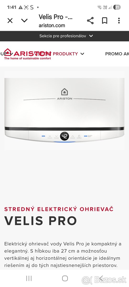 Predam bojler zn.ARISTON VELIS PRO 80 - 3