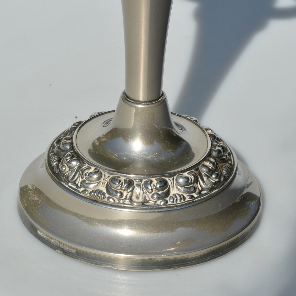 Ianthé Starý kovový svietnik postriebrený - 3