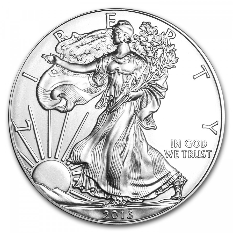 20 OZ Strieborné mince American Silver Eagle 1 oz 2013 - 3