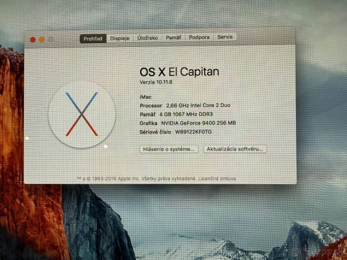 Apple iMac 20" / Core 2 Duo / 4GB RAM / El Capitan - 3