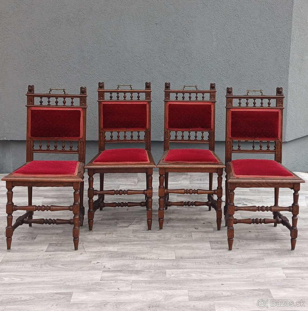 Set stoličiek – starožitné neorenesančné. - 3