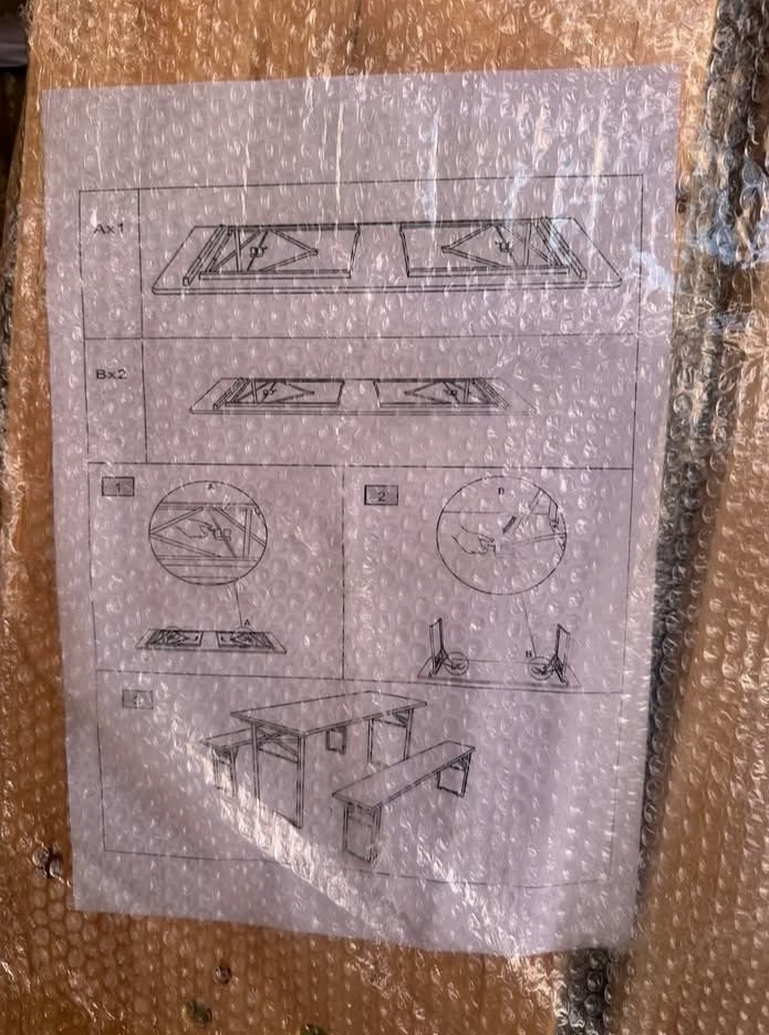 Predám pivný skladaci záhradný set 180X50X76,5 - 3