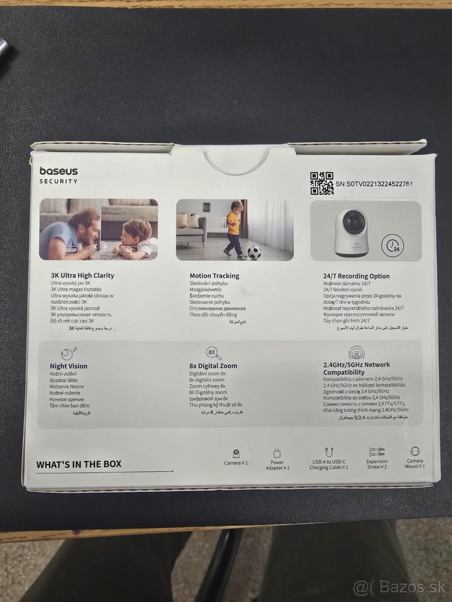 Predám smart Wifi Kameru Baseus Security P1 Pro 3K 5MP - 3