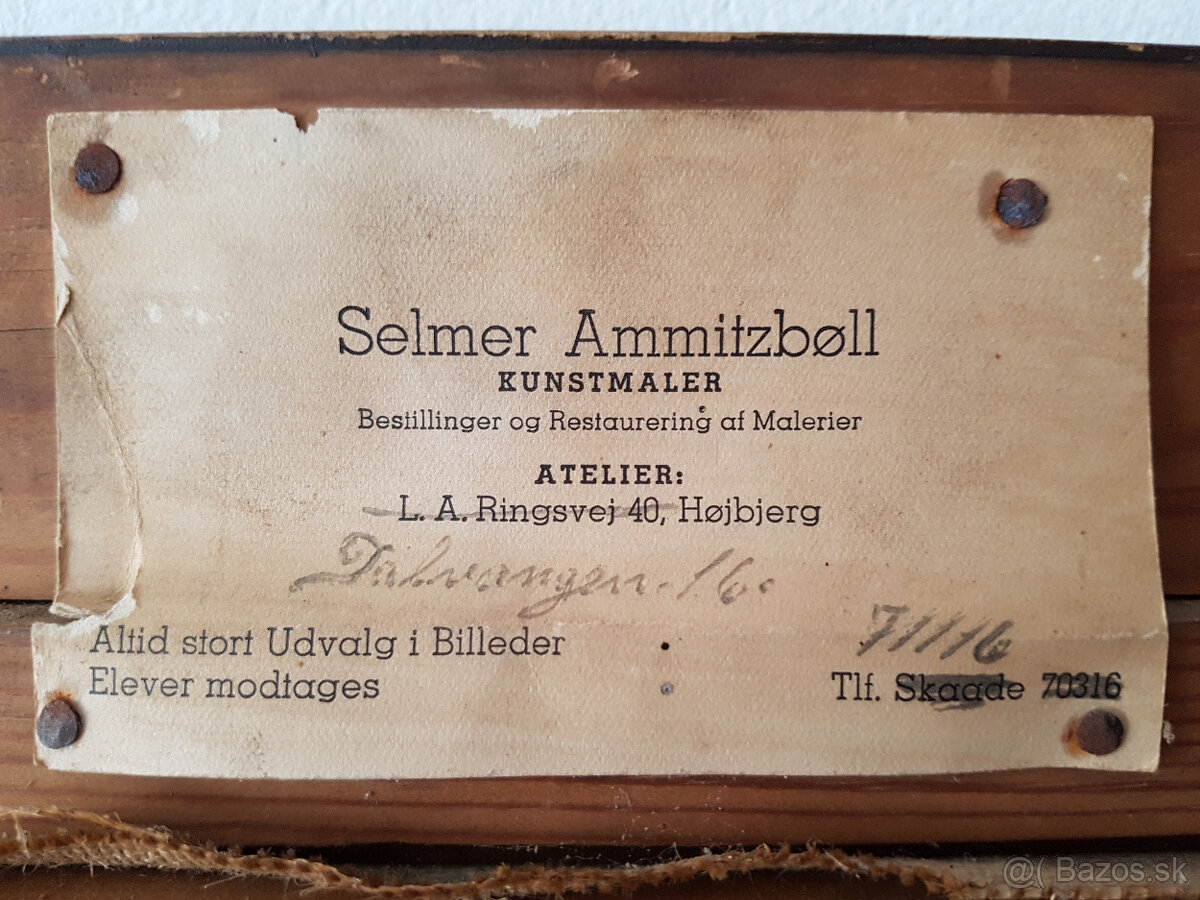 Selmer Ammitzbøll Vidiecka krajina- olej na plátne - 3