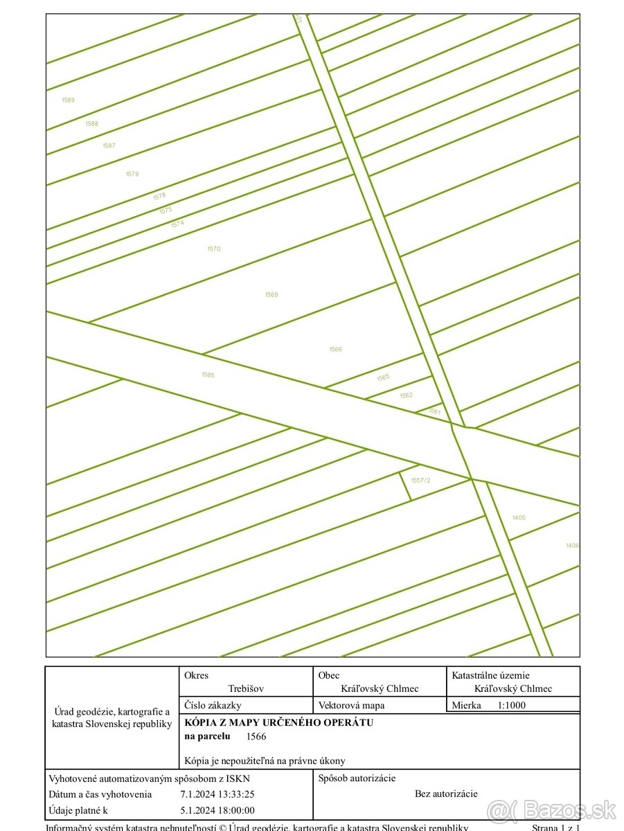 Orná pôda - k.u. Kráľovský Chlmec -8153,41 m2 -PREDAJ - 3