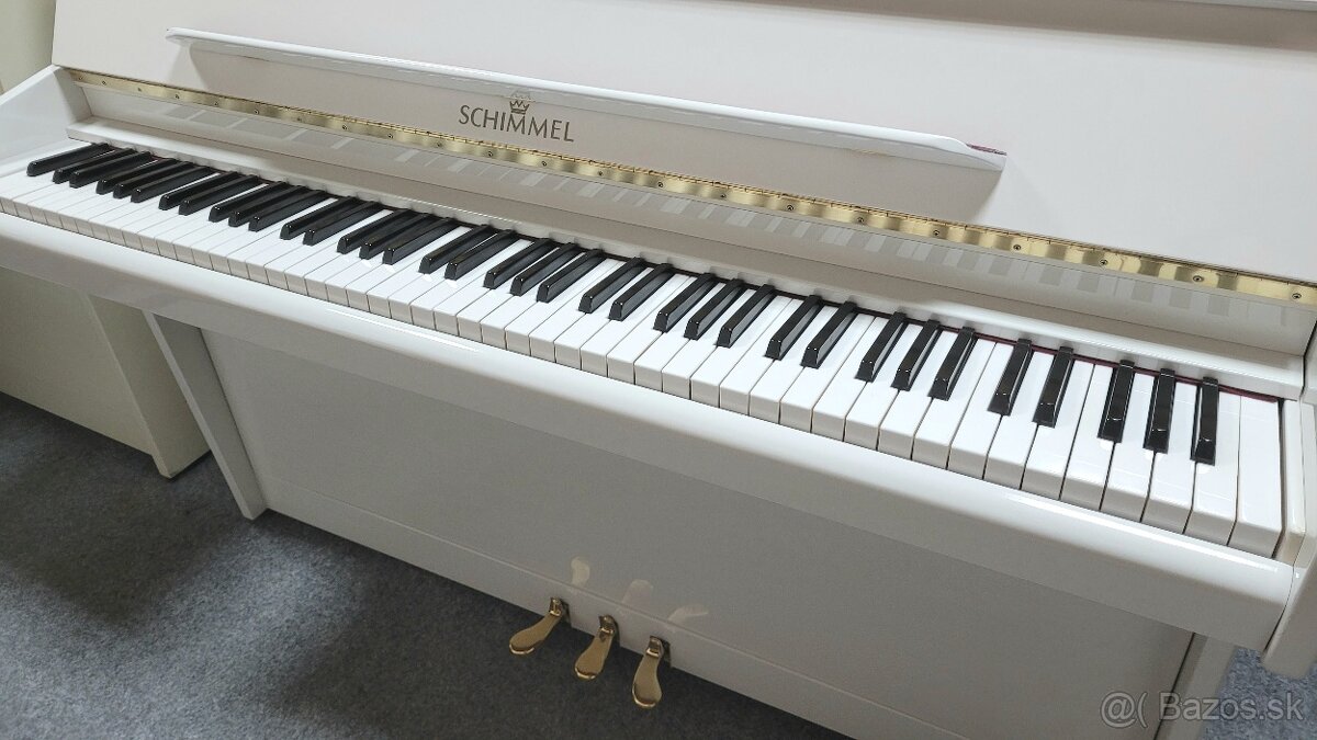 Pianino - klavir zn. Schimmel, model 100, biely - 3