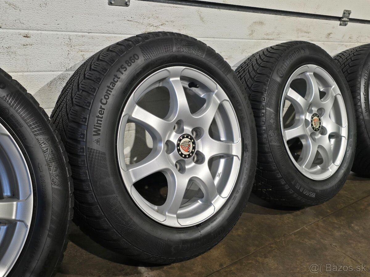 Zimná Sada Platin 5x112+Continental 195/60 R15 - 3