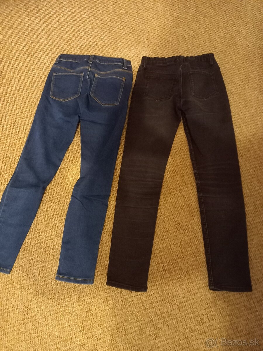 Dievčenské rifle + elasťáky veľ.140 - 3